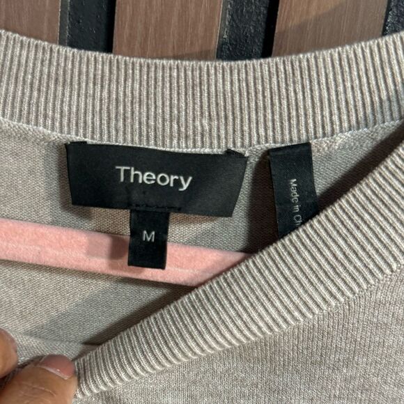 Theory Sweater Dress in Combo Twill Sz M - Picture 9 of 9